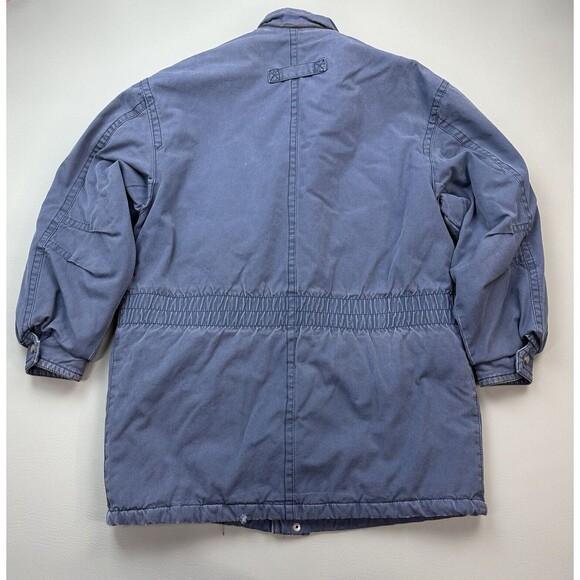 Vintage Members Only Jacket Mens Medium Blue Field Barn Chore Coat Quilt Lined - Picture 7 of 16